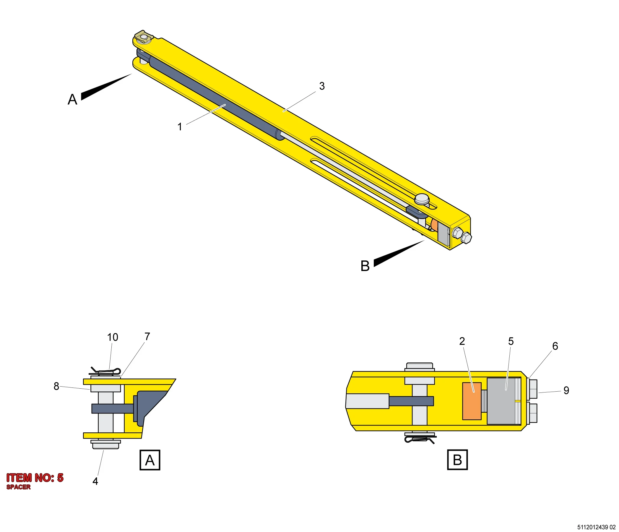 5590 0112 76 SPACER - Technical Drawing
