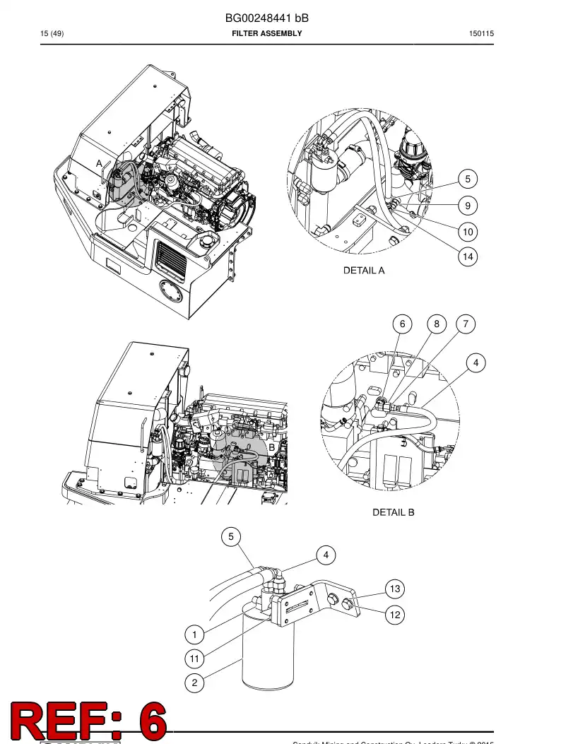 56000510 560 005 10 Adapter, Hydraulic - Sandvik Technical Drawing