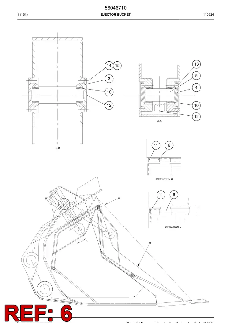 56000702 560 007 02 Shaft - Sandvik Technical Drawing