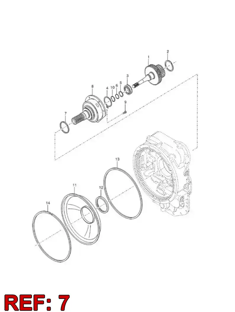 56001042 560 010 42 PISTON RING - Sandvik Technical Drawing