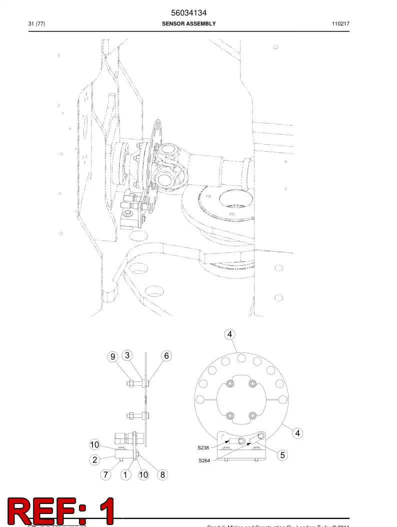 56001328 560 013 28 Plate - Sandvik Technical Drawing