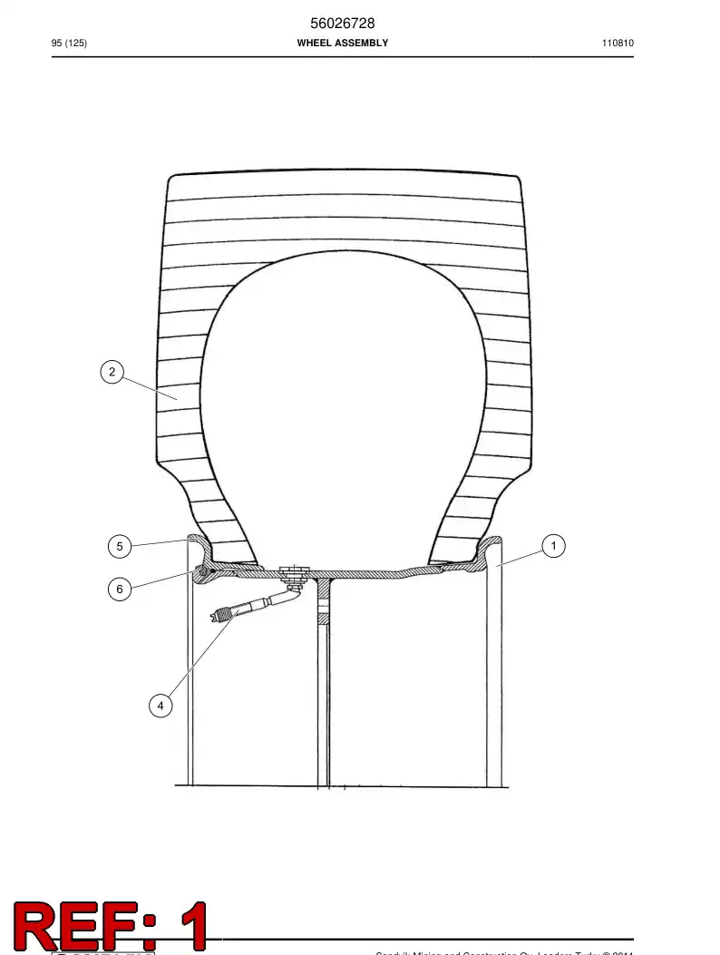 56001968 560 019 68 Rim - Sandvik Technical Drawing