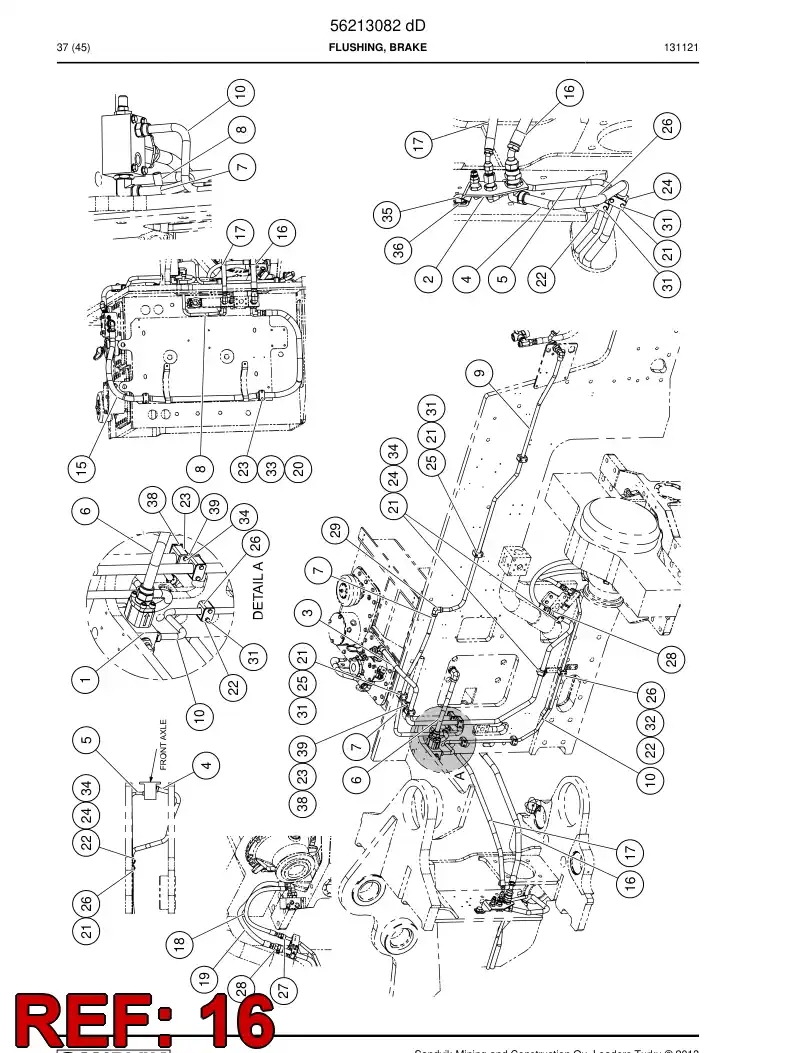 56002249 560 022 49 Hose, Hydraulic - Sandvik Technical Drawing