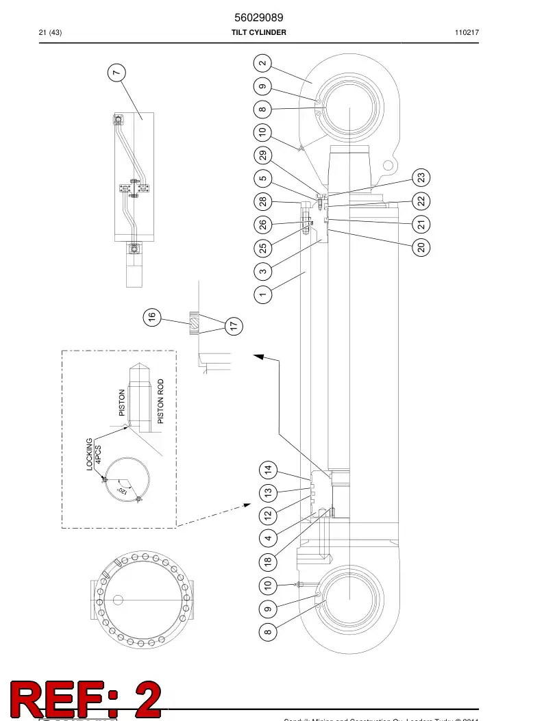 56002923 560 029 23 Rod, PISTON - Sandvik Technical Drawing