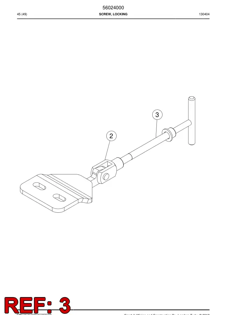 56004920 560 049 20 SCREW, LOCKING - Sandvik Technical Drawing