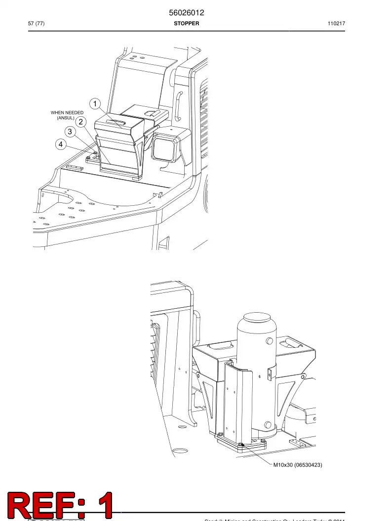 56006041 560 060 41 Stopper - Sandvik Technical Drawing