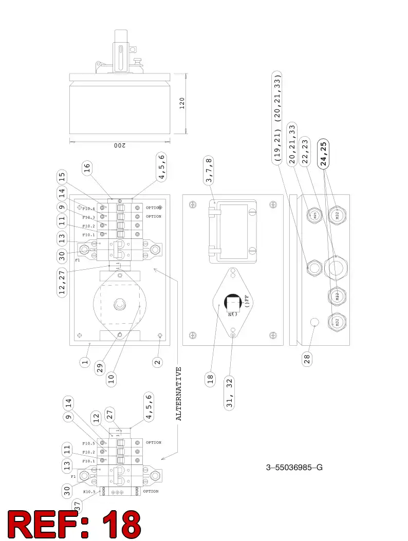 56006491 560 064 91 SWITCH GEAR ACCESSORY - Sandvik Technical Drawing
