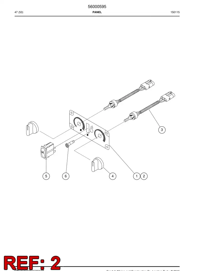 56006727 560 067 27 Decal - Sandvik Technical Drawing