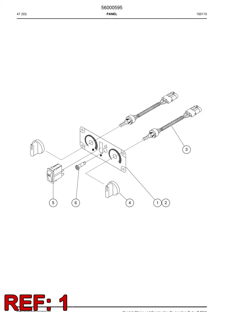 56006730 560 067 30 Plate - Sandvik Technical Drawing