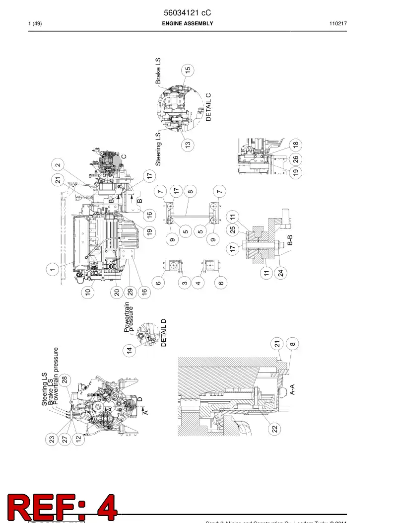 56007015 560 070 15 Supporting block - Sandvik Technical Drawing