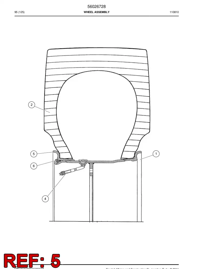 56007155 560 071 55 SIDE RING - Sandvik Technical Drawing