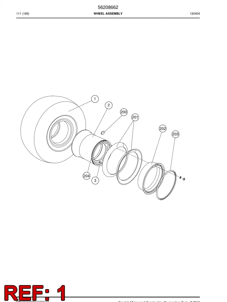 56007481 560 074 81 Tire - Sandvik Technical Drawing
