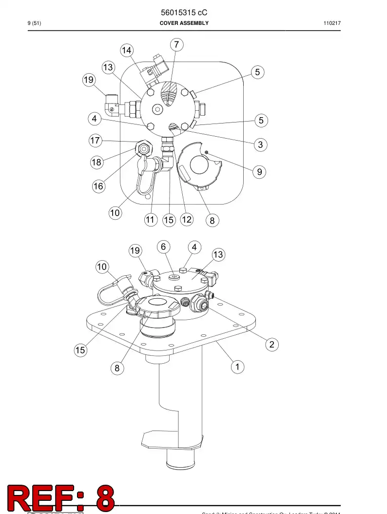 56007598 560 075 98 Breather - Sandvik Technical Drawing
