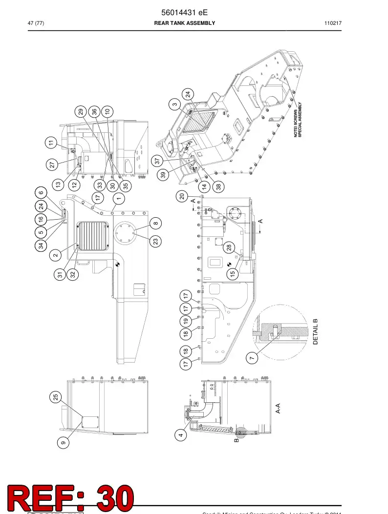 56007974 560 079 74 Bushing - Sandvik Technical Drawing