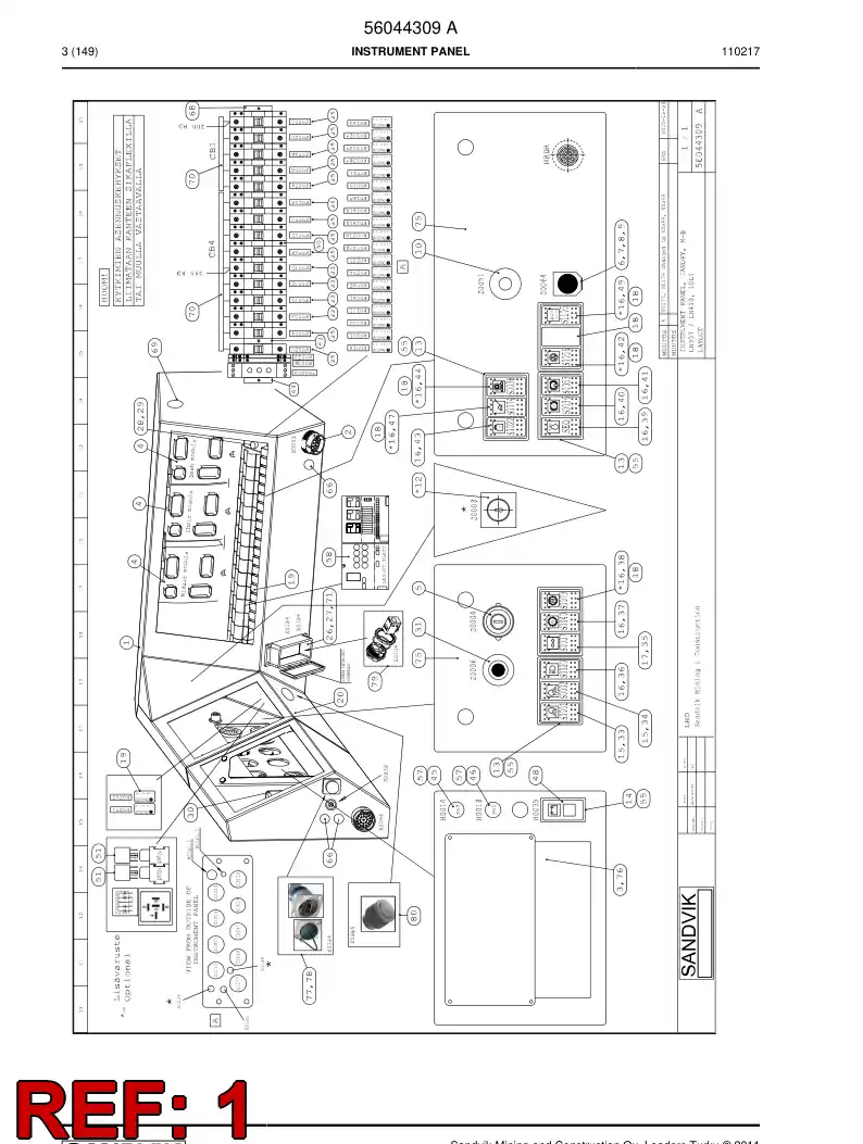 56008205 560 082 05 Fuse - Sandvik Technical Drawing
