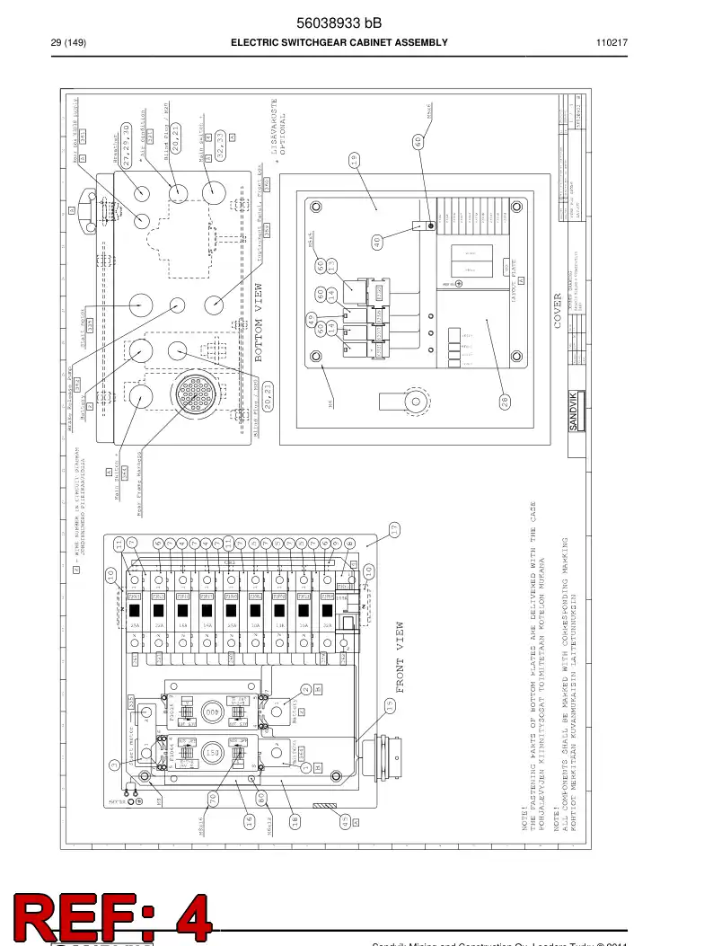 56008208 560 082 08 Fuse - Sandvik Technical Drawing