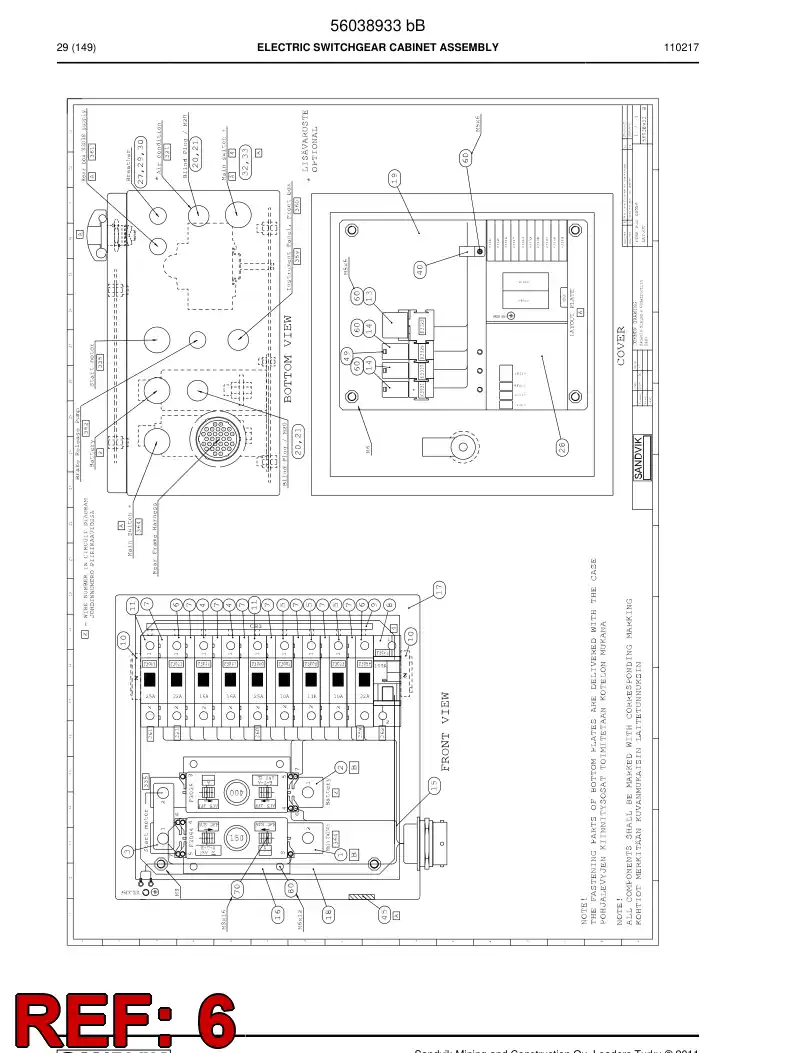 56008213 560 082 13 Fuse - Sandvik Technical Drawing