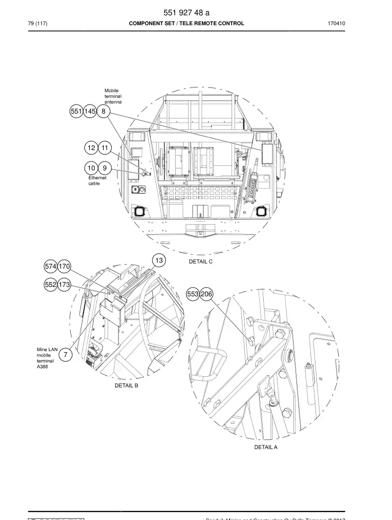 56008252b 560 082 52b Communication Unit - Sandvik Technical Drawing
