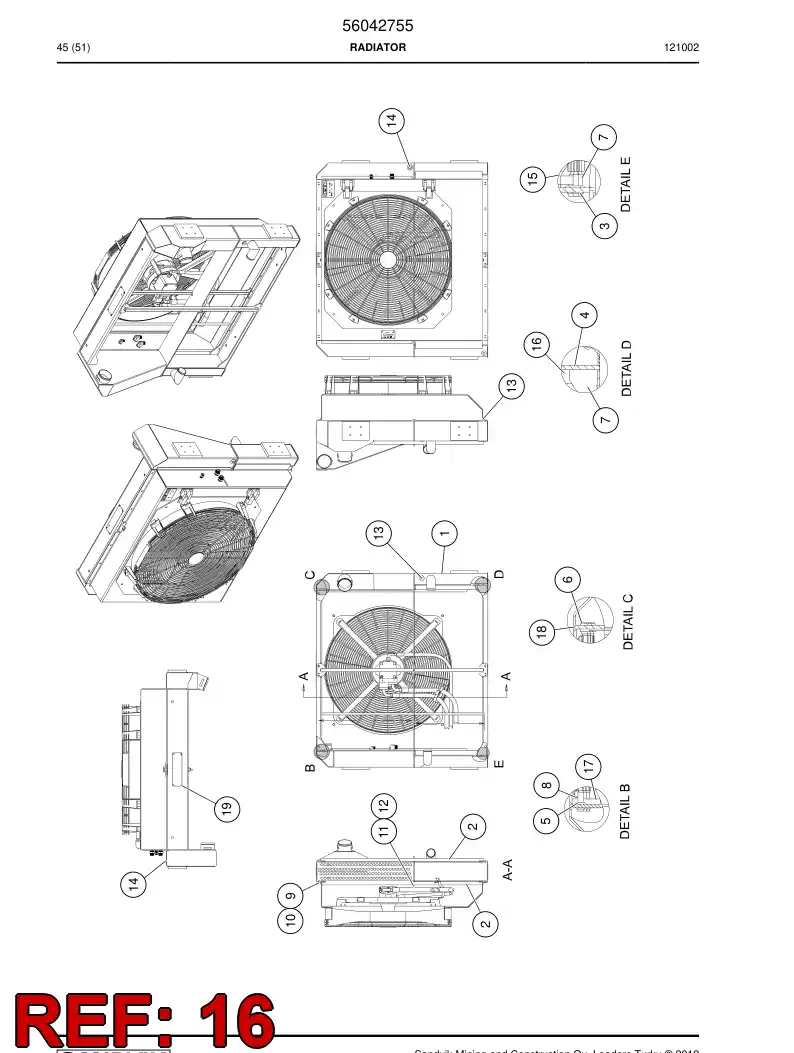 56008303 560 083 03 Guide plate - Sandvik Technical Drawing