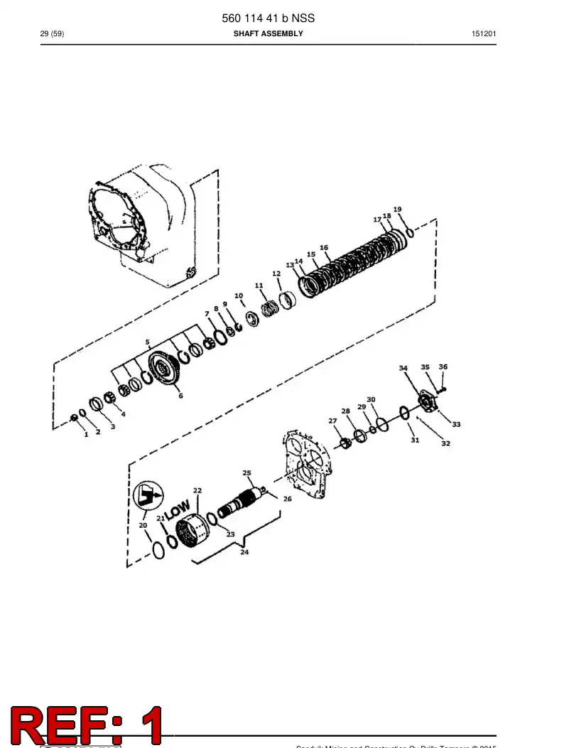 56008896 560 088 96 Shaft And Drum Assembly - Sandvik Technical Drawing