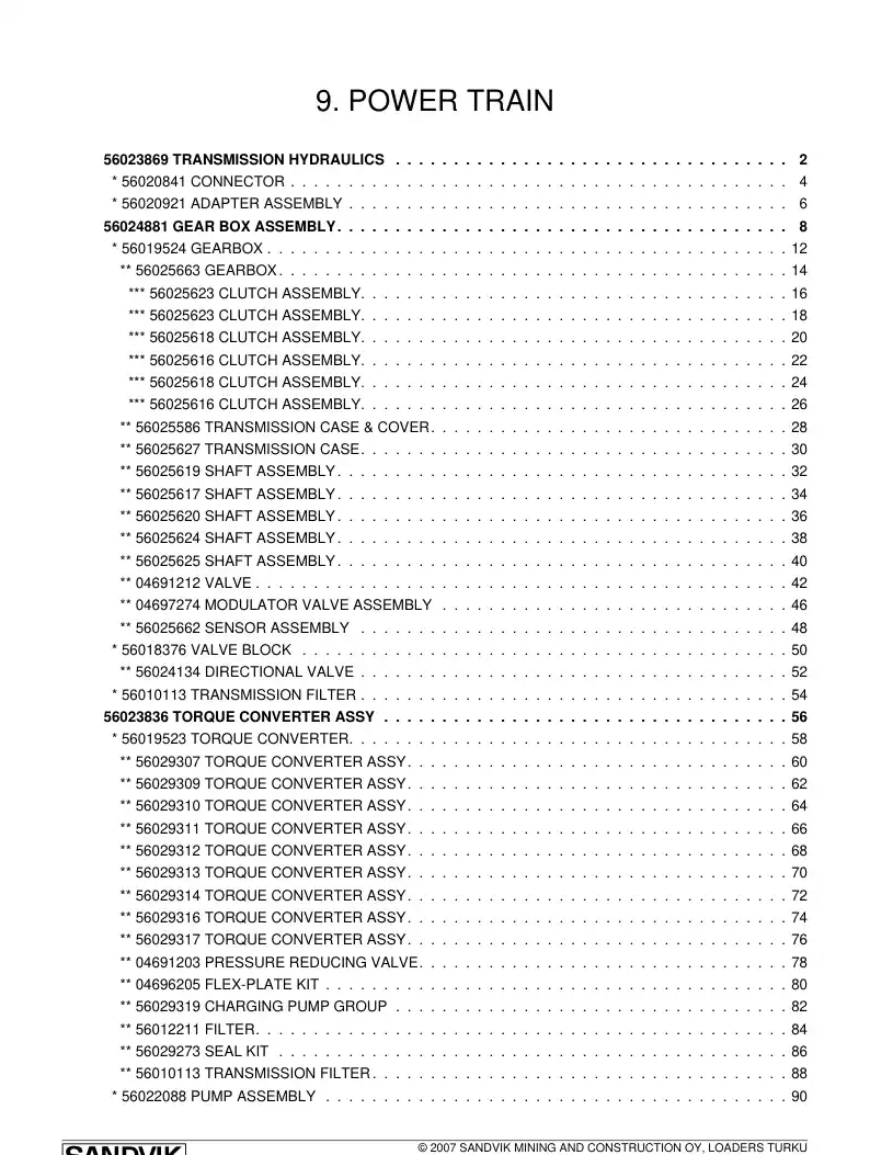 56010113 560 101 13 Transmission filter - Sandvik Technical Drawing