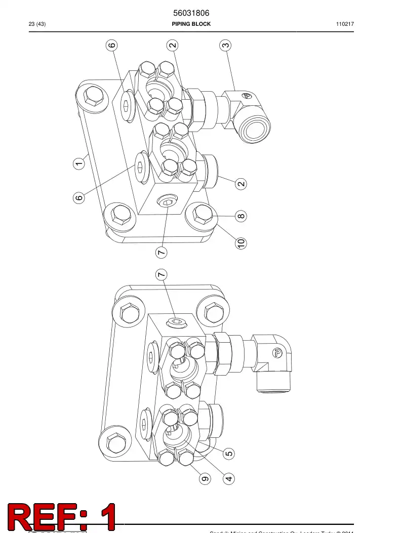 56010200 560 102 00 Connector - Sandvik Technical Drawing