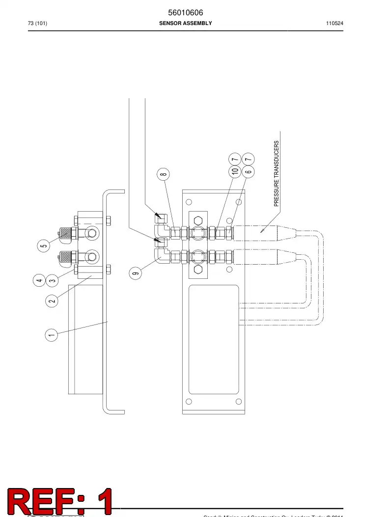56010532 560 105 32 Mounting plate - Sandvik Technical Drawing
