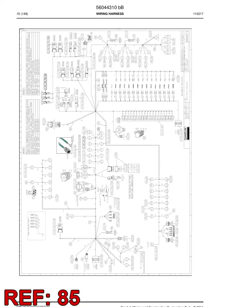 56010557 560 105 57 Connector - Sandvik Technical Drawing