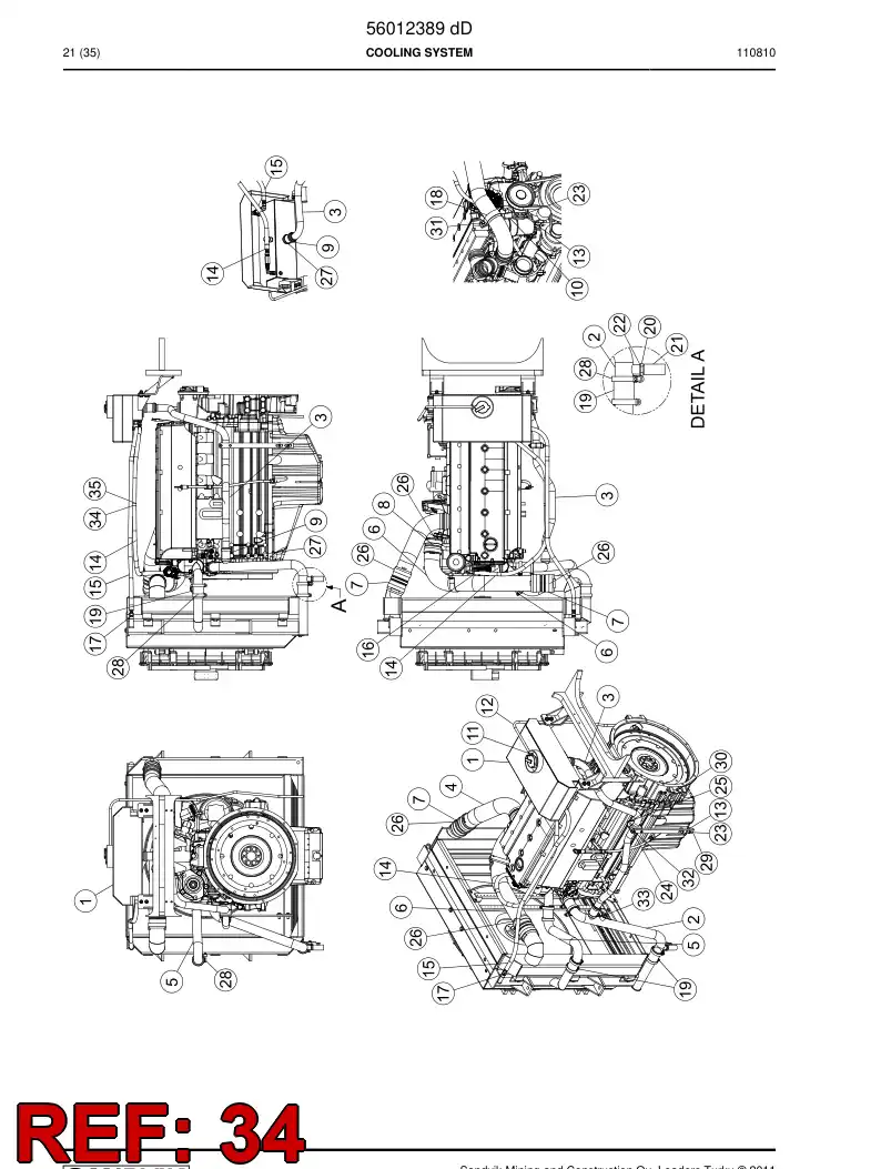 56010676 560 106 76 Pipe clamp - Sandvik Technical Drawing