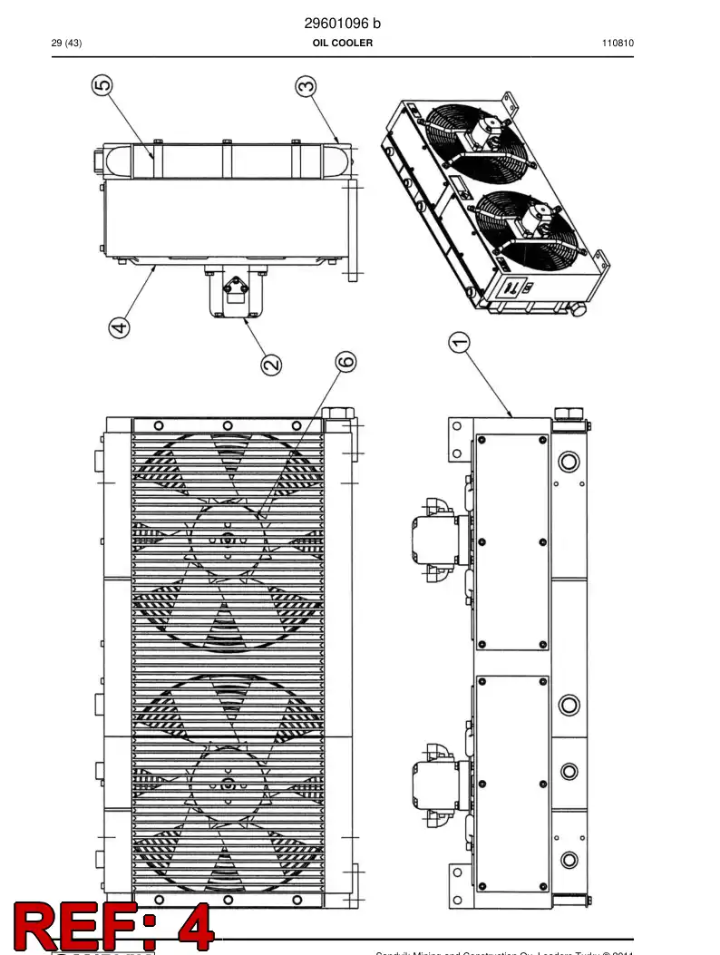 56011370 560 113 70 Fan guard - Sandvik Technical Drawing