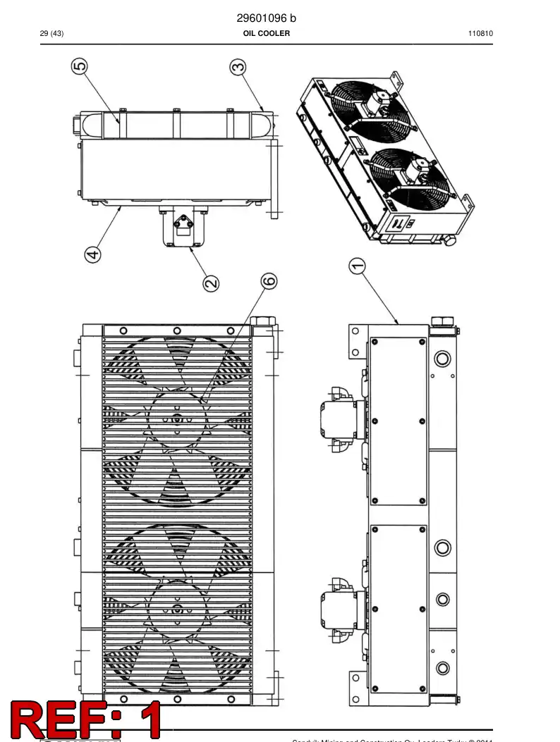 56011372 560 113 72 Fan shroud - Sandvik Technical Drawing