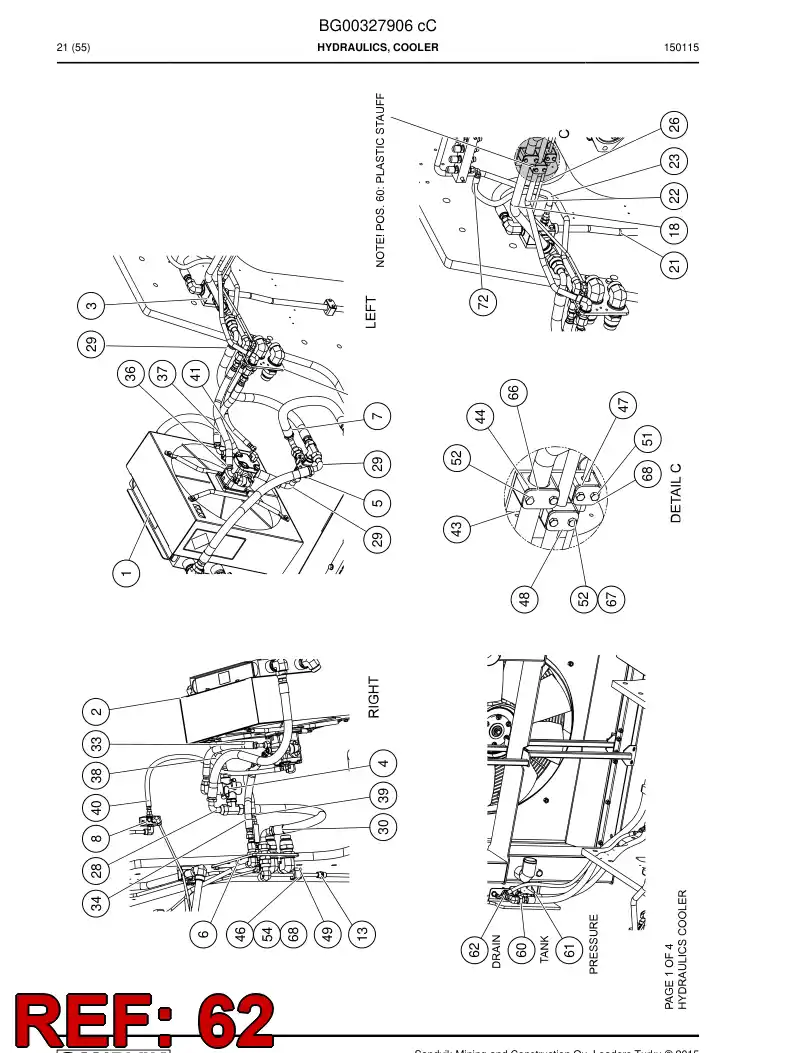 56011402 560 114 02 Hydraulic hose - Sandvik Technical Drawing
