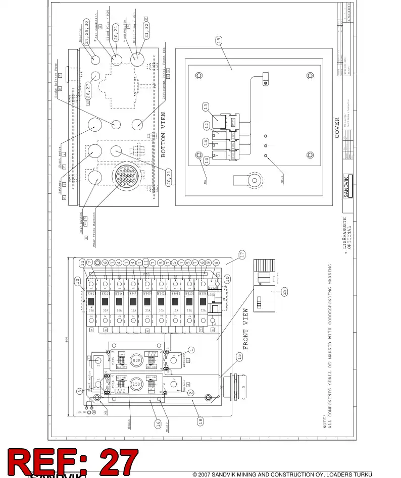 56011795 560 117 95 Backnut - Sandvik Technical Drawing
