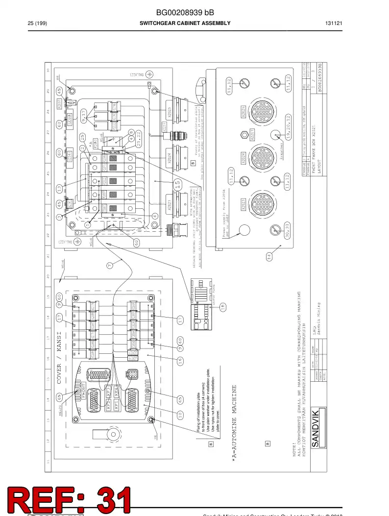 56011796 560 117 96 Backnut - Sandvik Technical Drawing