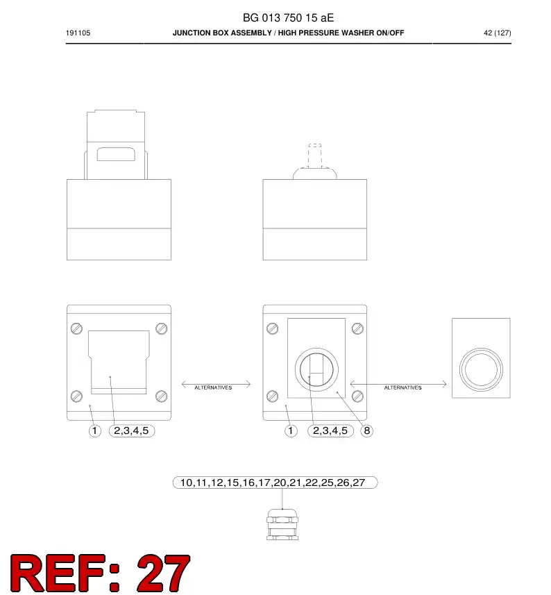 56011796a 560 117 96a Backnut - Sandvik Technical Drawing