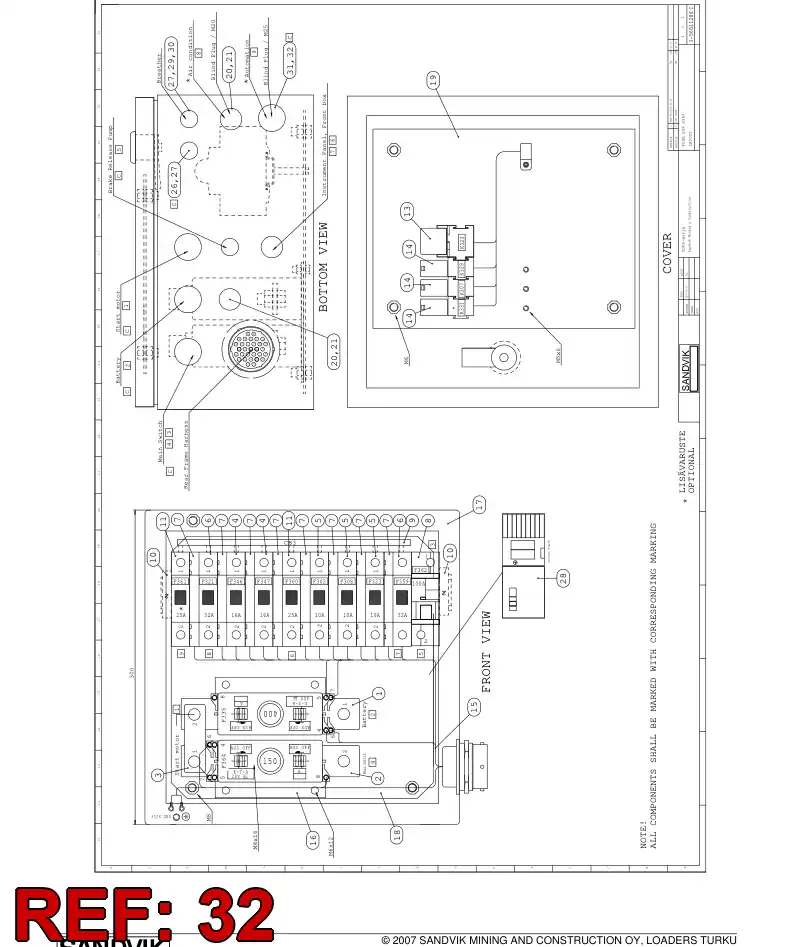 56011797 560 117 97 Backnut - Sandvik Technical Drawing