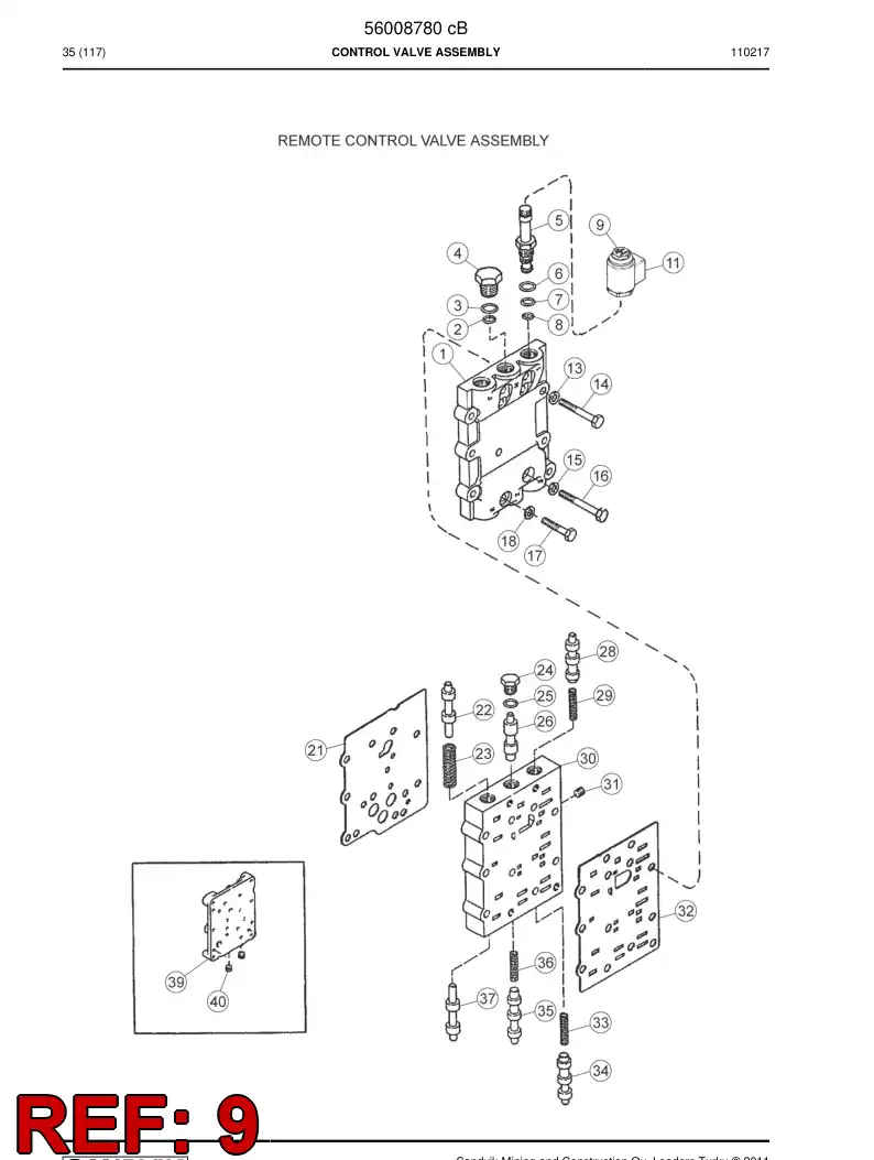 56011888 560 118 88 Nut - Sandvik Technical Drawing
