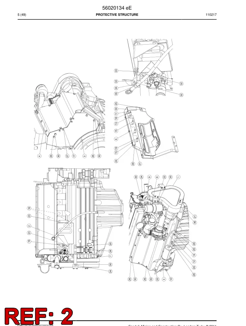 56012116 560 121 16 Guard - Sandvik Technical Drawing