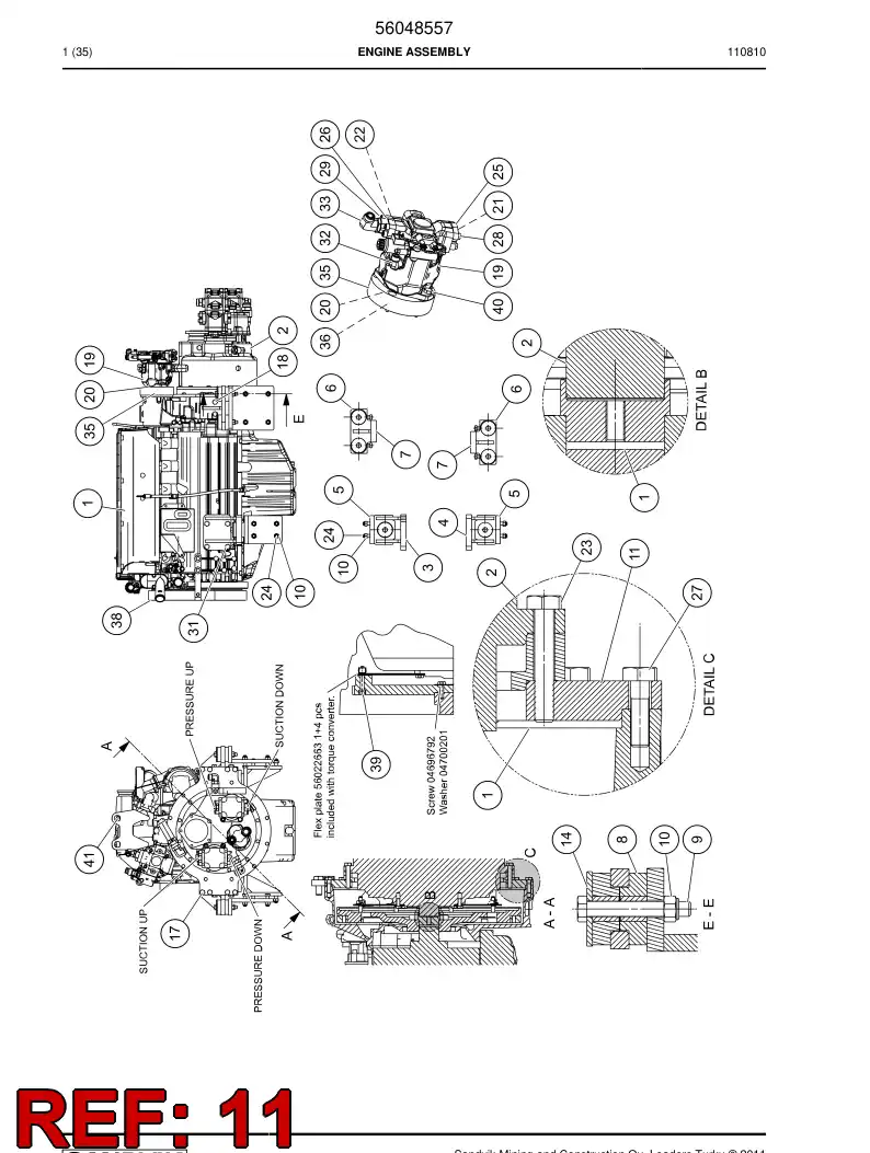 56012353 560 123 53 Ring fastener - Sandvik Technical Drawing