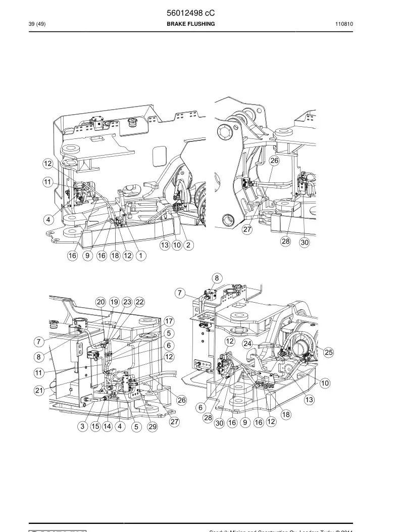 56012498c 560 124 98c BRAKE FLUSHING - Sandvik Technical Drawing
