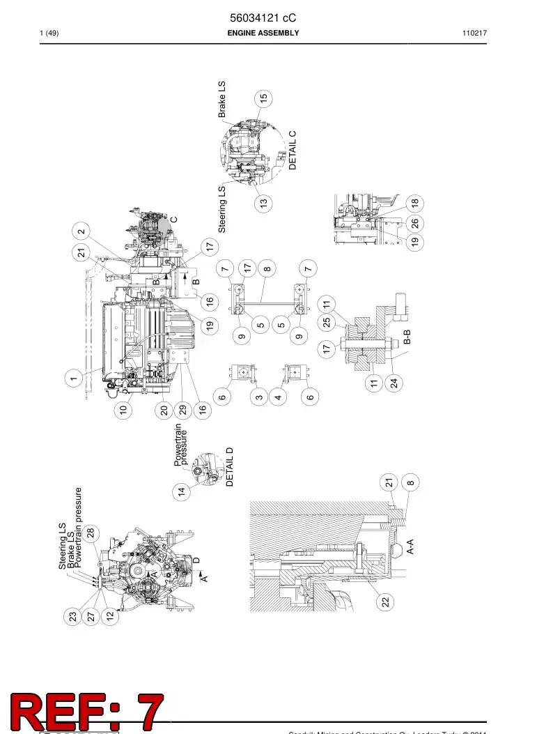 56012699 560 126 99 Supporting block - Sandvik Technical Drawing