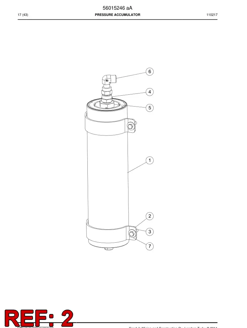 56012762 560 127 62 Fixing clip - Sandvik Technical Drawing