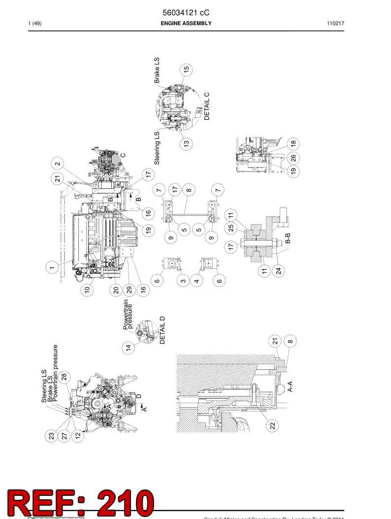 56012796 560 127 96 Dipstick - Sandvik Technical Drawing