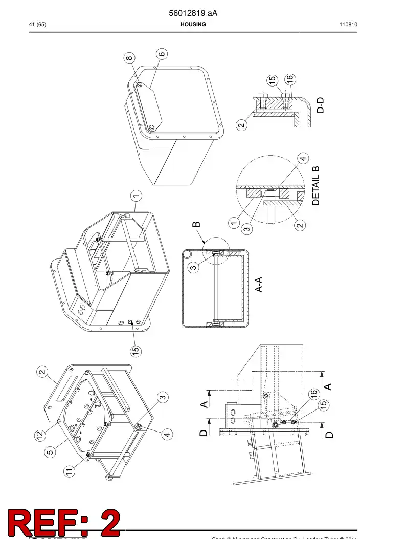 56012814 560 128 14 Welding assembly - Sandvik Technical Drawing