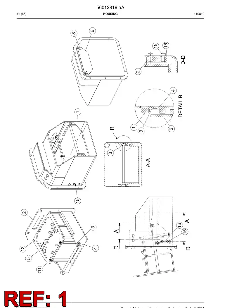 56012842 560 128 42 Welding assembly - Sandvik Technical Drawing