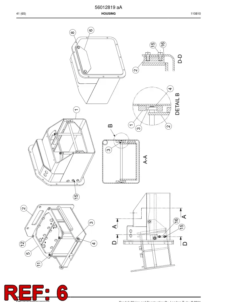 56012854 560 128 54 Blanking plate - Sandvik Technical Drawing