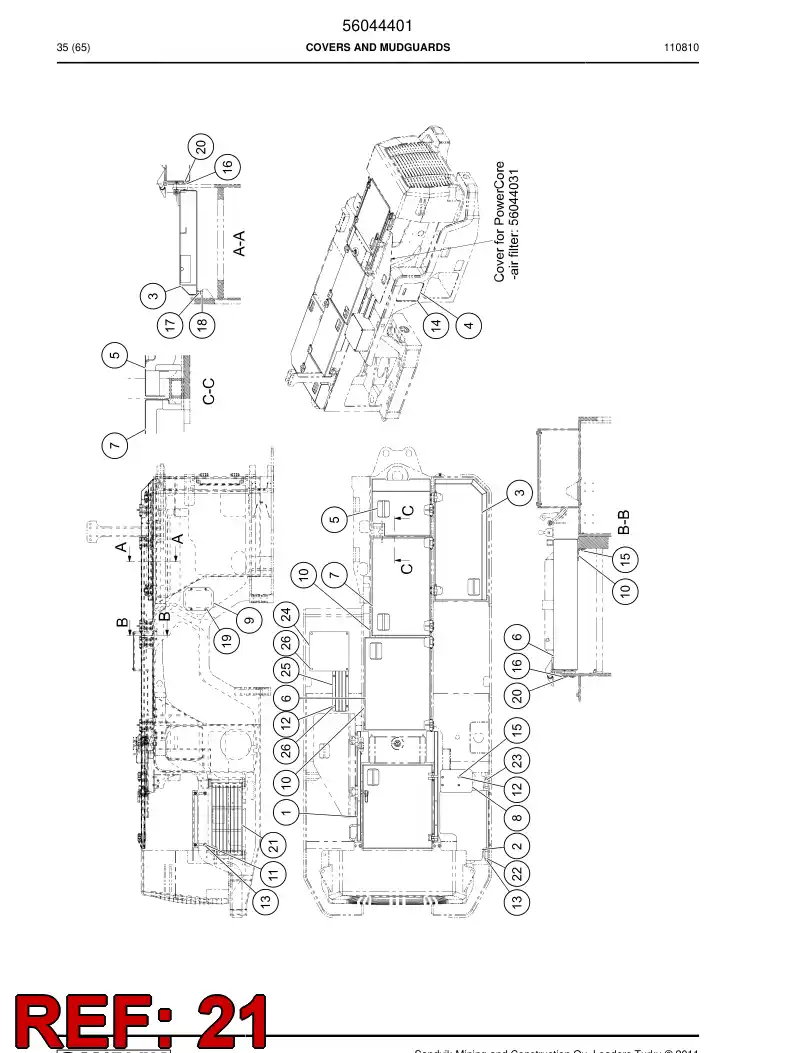 56012933 560 129 33 Welding assembly - Sandvik Technical Drawing