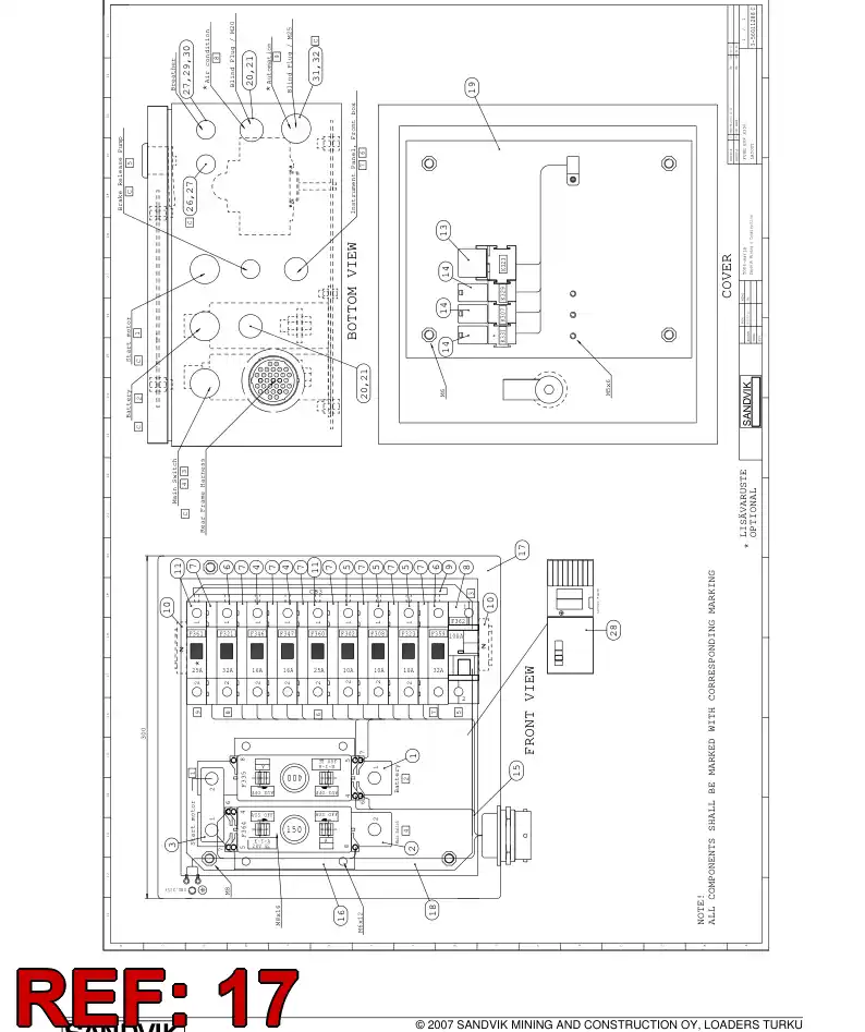 56012971 560 129 71 Enclosure - Sandvik Technical Drawing