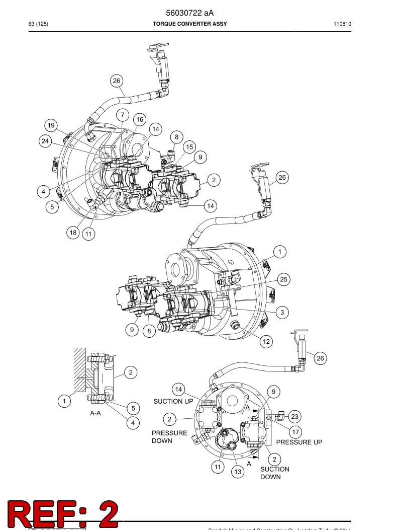 56013011 560 130 11 GEAR PUMP - Sandvik Technical Drawing