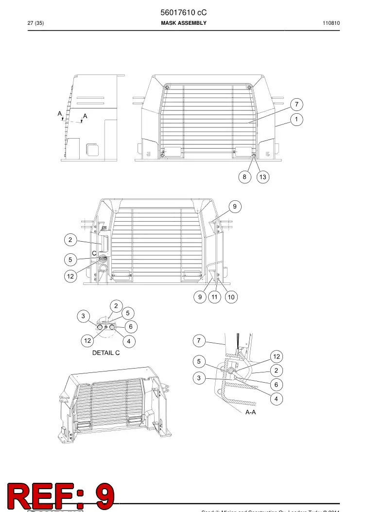 56013146 560 131 46 Supporting block assembly - Sandvik Technical Drawing